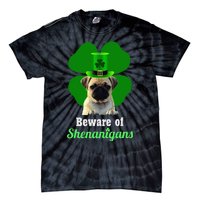 Pugs St. Patrick's Day Hat Funny Shenanigans Tie-Dye T-Shirt