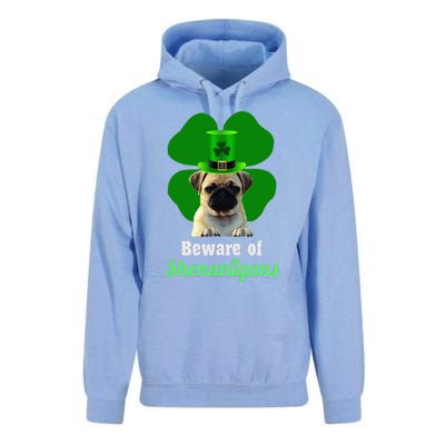 Pugs St. Patrick's Day Hat Funny Shenanigans Unisex Surf Hoodie