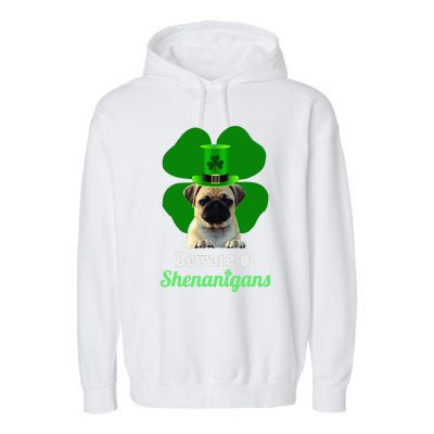 Pugs St. Patrick's Day Hat Funny Shenanigans Garment-Dyed Fleece Hoodie