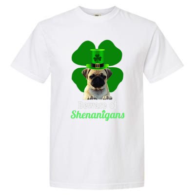 Pugs St. Patrick's Day Hat Funny Shenanigans Garment-Dyed Heavyweight T-Shirt