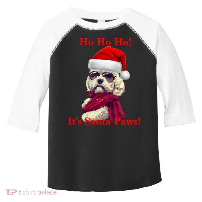 Poodle Santa Paws Gift Toddler Fine Jersey T-Shirt