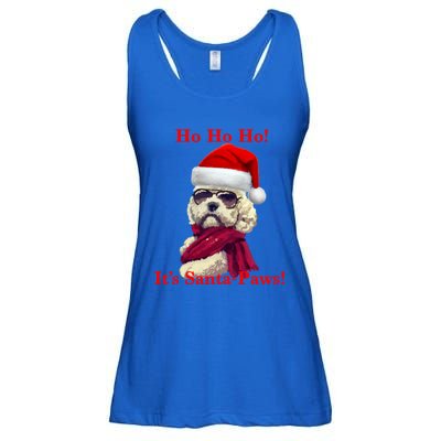 Poodle Santa Paws Gift Ladies Essential Flowy Tank