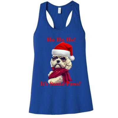 Poodle Santa Paws Gift Women's Racerback Tank