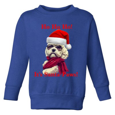Poodle Santa Paws Gift Toddler Sweatshirt