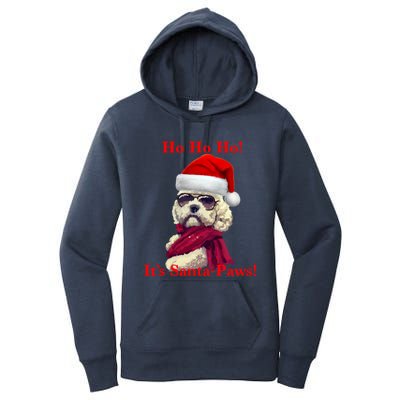 Poodle Santa Paws Gift Women's Pullover Hoodie