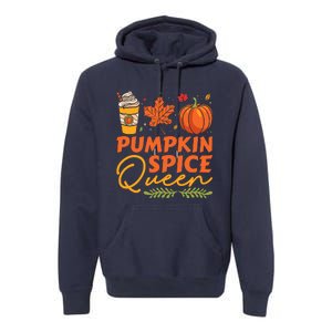 Pumpkin Spice Queen Thanksgiving Autumn Fall Premium Hoodie