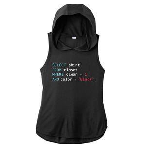 Programmer SQL Query Geek Database Coding Ladies PosiCharge Tri-Blend Wicking Draft Hoodie Tank