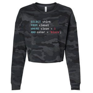 Programmer SQL Query Geek Database Coding Cropped Pullover Crew