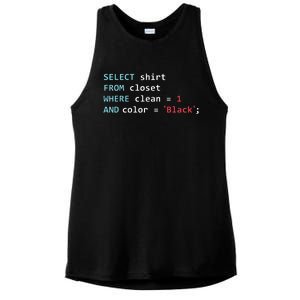 Programmer SQL Query Geek Database Coding Ladies PosiCharge Tri-Blend Wicking Tank