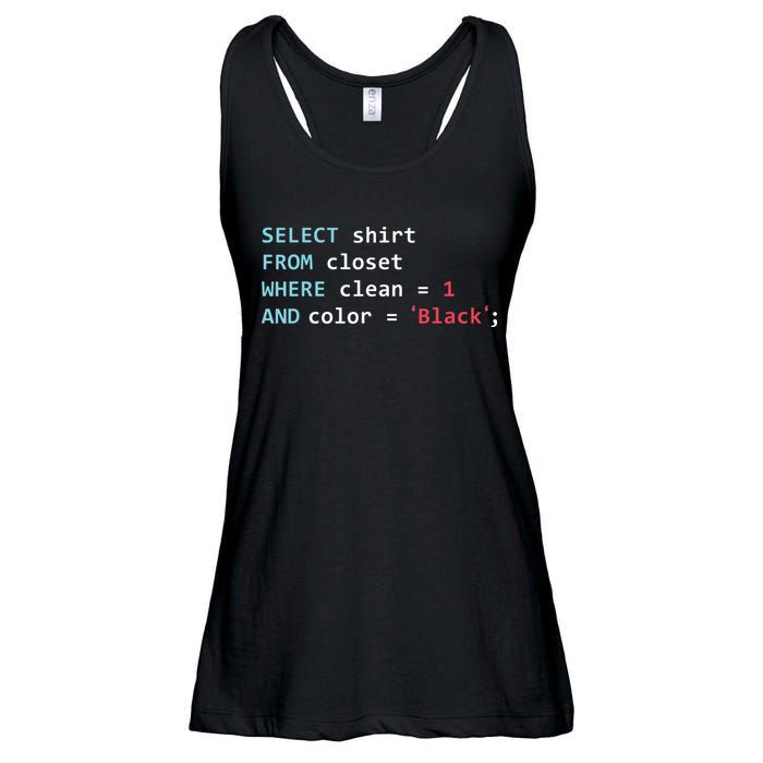 Programmer SQL Query Geek Database Coding Ladies Essential Flowy Tank