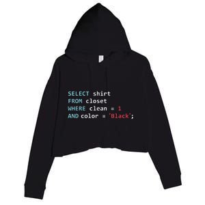 Programmer SQL Query Geek Database Coding Crop Fleece Hoodie