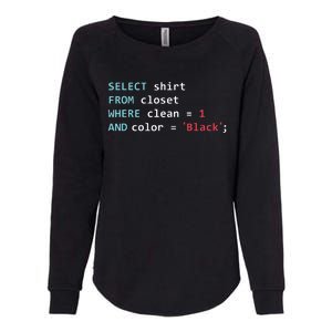 Programmer SQL Query Geek Database Coding Womens California Wash Sweatshirt