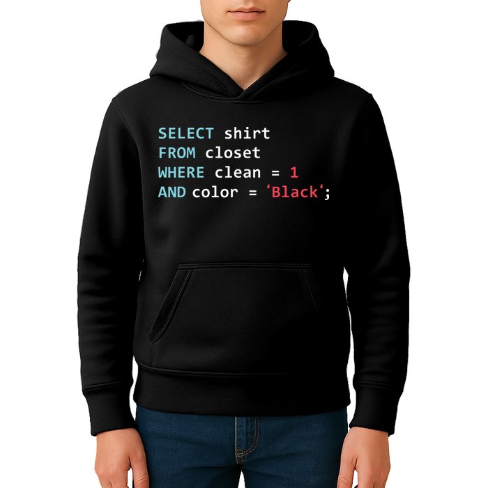 Programmer SQL Query Geek Database Coding Kids Hoodie