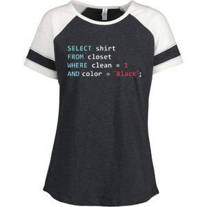 Programmer SQL Query Geek Database Coding Enza Ladies Jersey Colorblock Tee