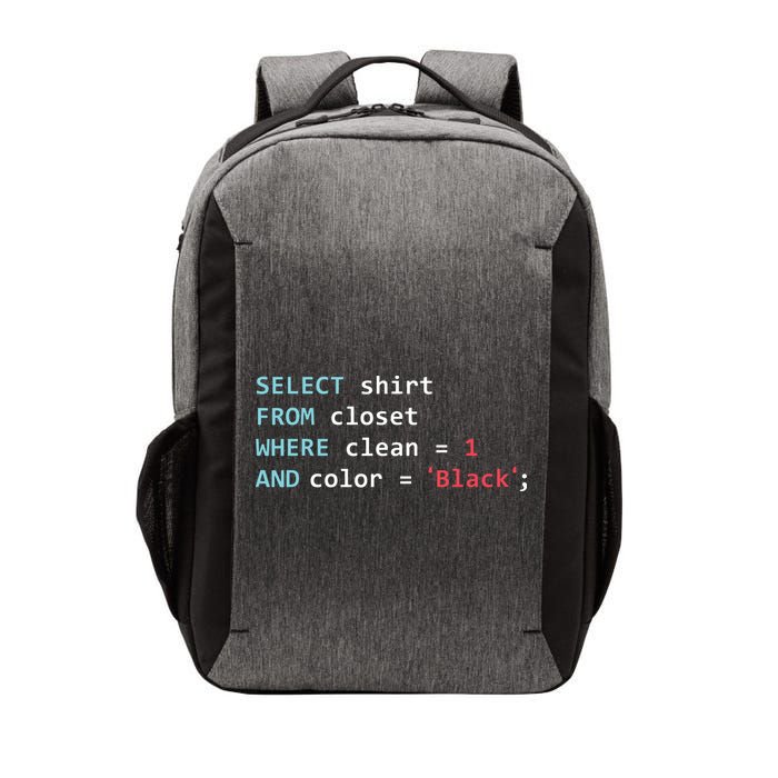 Programmer SQL Query Geek Database Coding Vector Backpack