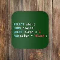 Programmer SQL Query Geek Database Coding Coaster