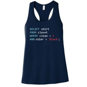 Programmer SQL Query Geek Database Coding Women's Racerback Tank