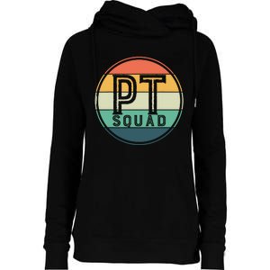 PT Squad Retro Physical Therapy Womens Funnel Neck Pullover Hood