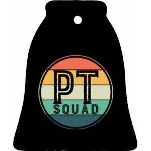 PT Squad Retro Physical Therapy Ceramic Bell Ornament