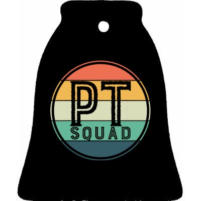 PT Squad Retro Physical Therapy Ceramic Bell Ornament