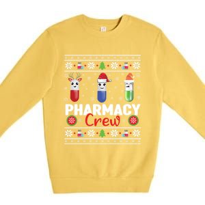 Pills Snow Reindeer Santa Claus Xmas Pharmacy Crew Great Gift Premium Crewneck Sweatshirt