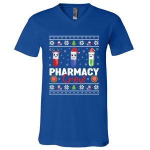 Pills Snow Reindeer Santa Claus Xmas Pharmacy Crew Great Gift V-Neck T-Shirt