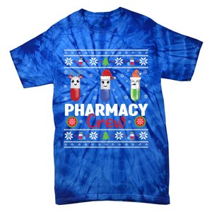 Pills Snow Reindeer Santa Claus Xmas Pharmacy Crew Great Gift Tie-Dye T-Shirt