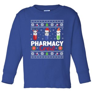 Pills Snow Reindeer Santa Claus Xmas Pharmacy Crew Great Gift Toddler Long Sleeve Shirt