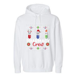 Pills Snow Reindeer Santa Claus Xmas Pharmacy Crew Great Gift Garment-Dyed Fleece Hoodie