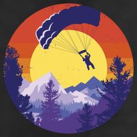 Parachute Skydiving Retro Sunset Cool Comfort Performance Bucket Hat