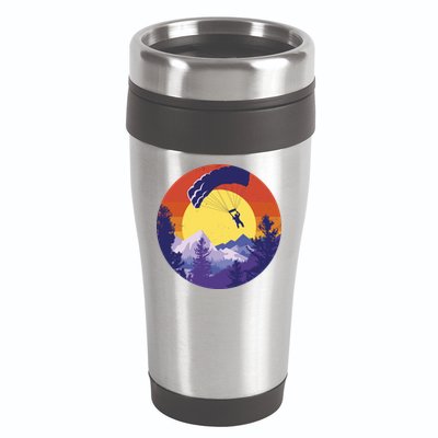 Parachute Skydiving Retro Sunset 16oz Travel Tumbler