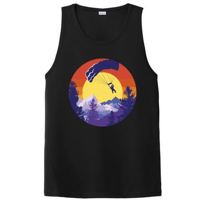 Parachute Skydiving Retro Sunset PosiCharge Competitor Tank