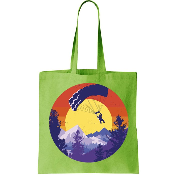 Parachute Skydiving Retro Sunset Bag