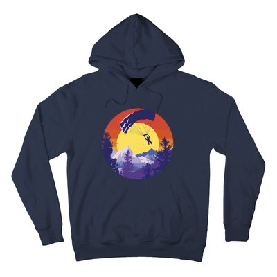 Parachute Skydiving Retro Sunset Hoodie