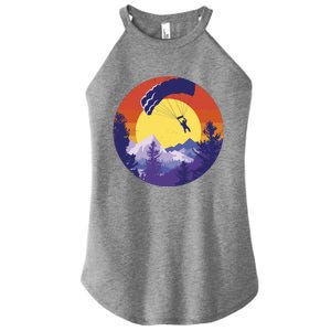 Parachute Skydiving Retro Sunset Women’s Perfect Tri Rocker Tank