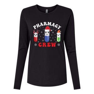 Pills Snow Reindeer Santa Claus Xmas Pharmacy Crew Gift Womens Cotton Relaxed Long Sleeve T-Shirt