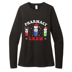 Pills Snow Reindeer Santa Claus Xmas Pharmacy Crew Gift Womens CVC Long Sleeve Shirt