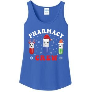 Pills Snow Reindeer Santa Claus Xmas Pharmacy Crew Gift Ladies Essential Tank