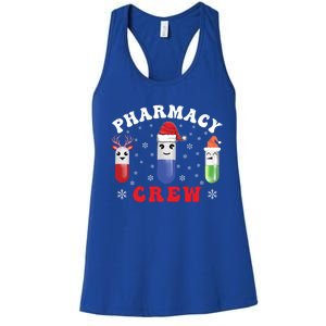 Pills Snow Reindeer Santa Claus Xmas Pharmacy Crew Gift Women's Racerback Tank