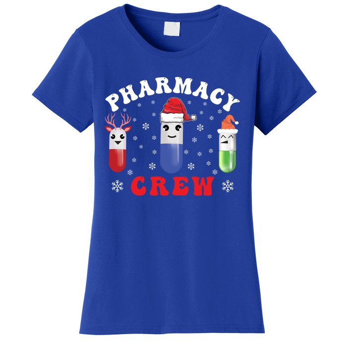 Pills Snow Reindeer Santa Claus Xmas Pharmacy Crew Gift Women's T-Shirt