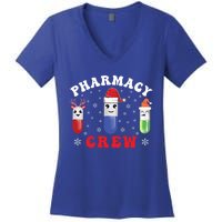 Pills Snow Reindeer Santa Claus Xmas Pharmacy Crew Gift Women's V-Neck T-Shirt