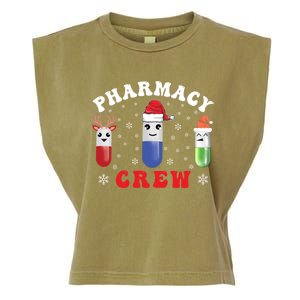 Pills Snow Reindeer Santa Claus Xmas Pharmacy Crew Gift Garment-Dyed Women's Muscle Tee