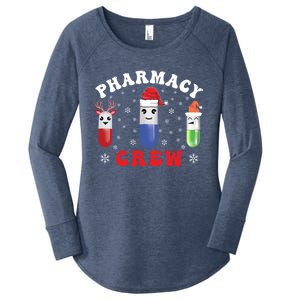 Pills Snow Reindeer Santa Claus Xmas Pharmacy Crew Gift Women's Perfect Tri Tunic Long Sleeve Shirt