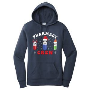 Pills Snow Reindeer Santa Claus Xmas Pharmacy Crew Gift Women's Pullover Hoodie