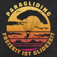 Paraglider Silhouette Retro Sunset Adult Drive Performance Visor
