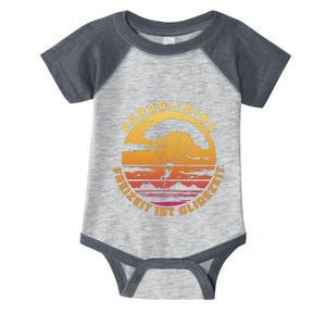 Paraglider Silhouette Retro Sunset Infant Baby Jersey Bodysuit