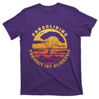 Paraglider Silhouette Retro Sunset T-Shirt