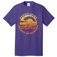 Paraglider Silhouette Retro Sunset Tall T-Shirt