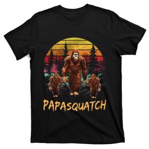 Papa Squatch Retro Bigfoot Dad Sasquatch Yeti Fathers day T-Shirt