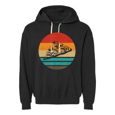 Pizza Slice Retro Style Vintage Gift Garment-Dyed Fleece Hoodie